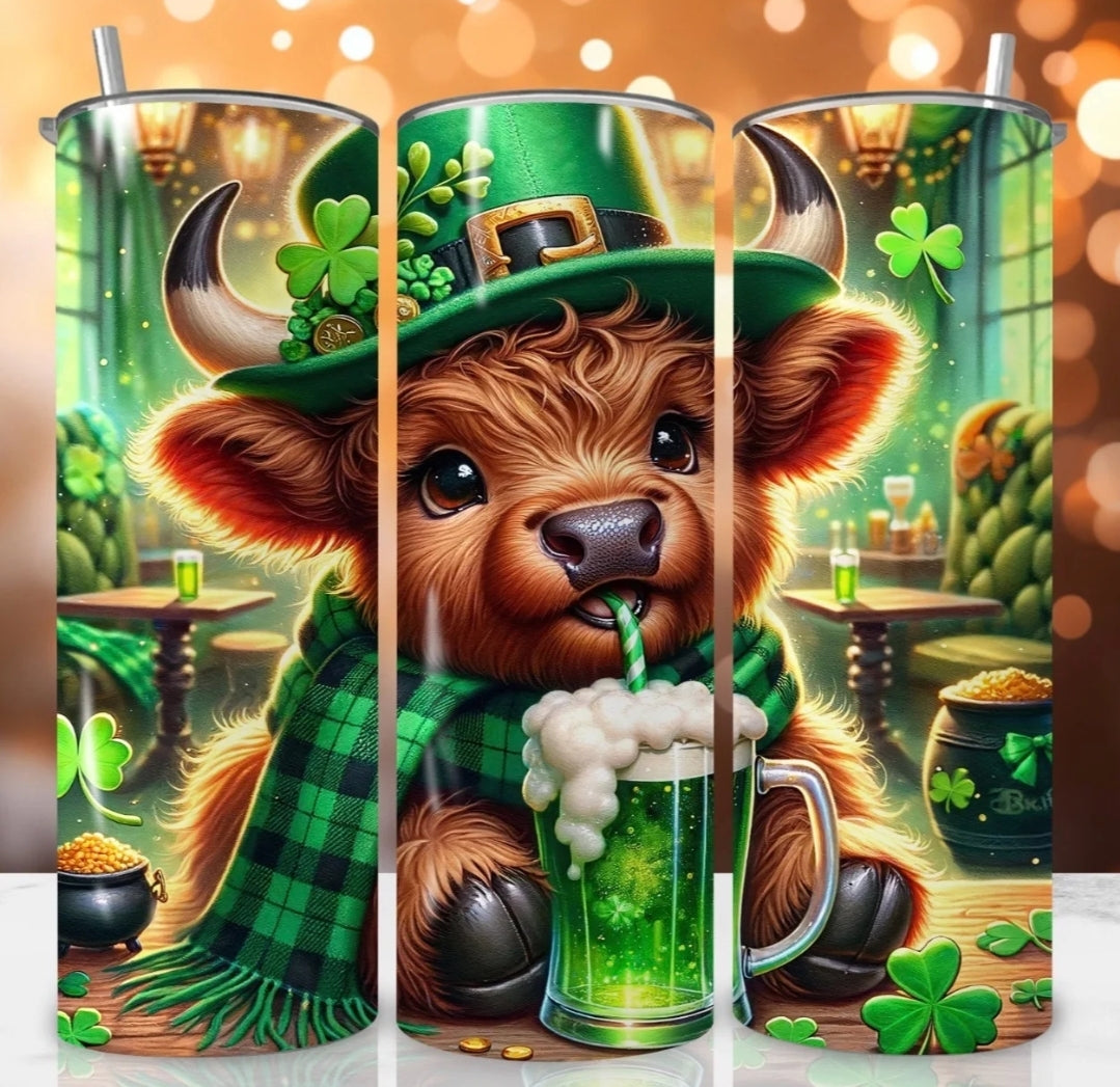 St. Paddy's Day Cow | Skinny Tumbler