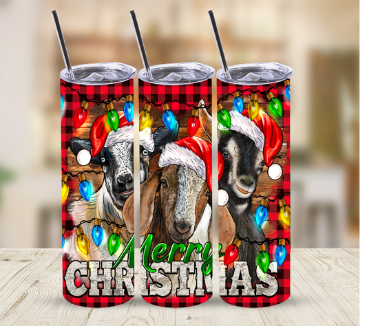 Christmas Goats | Skinny Tumbler
