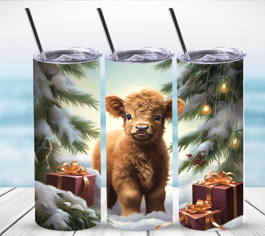 Holiday Calf in Snow | Skinny Tumbler