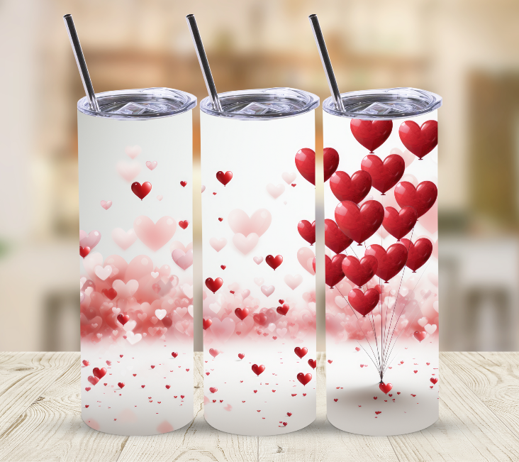 Valentine Balloons | Skinny Tumbler