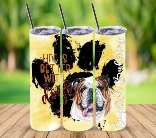 English Bulldog | Skinny Tumbler