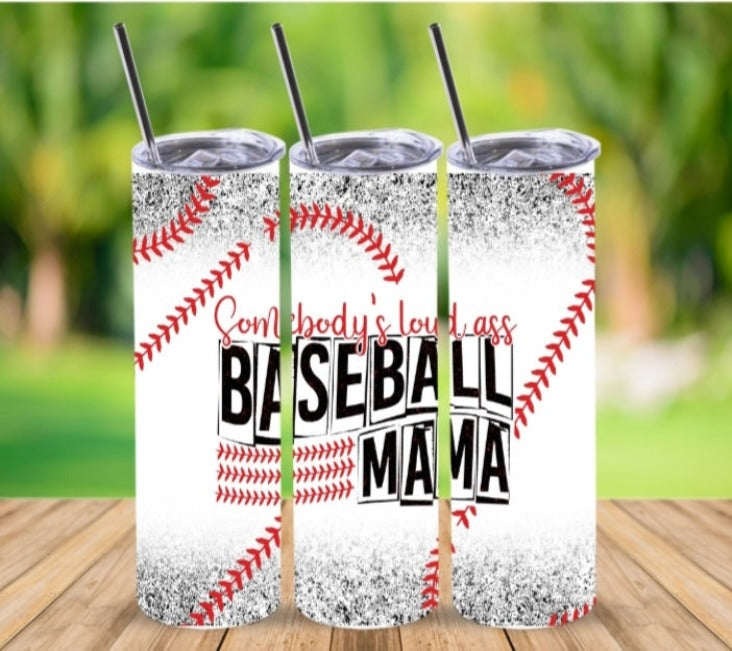 Baseball Mama | Skinny Tumbler