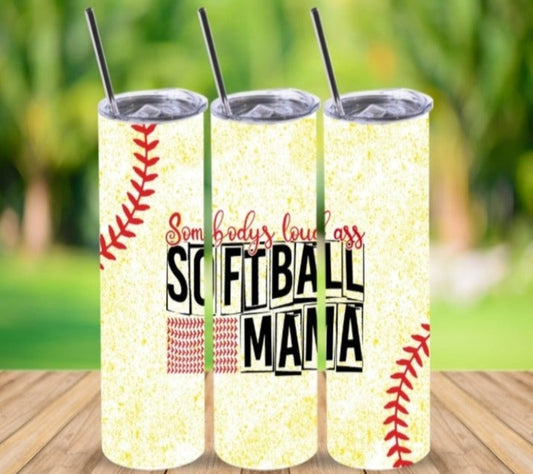 Softball Mama | Skinny Tumbler