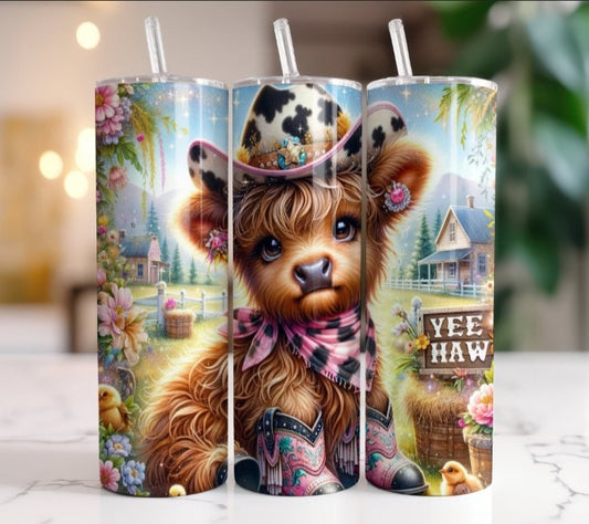 Yee Haw Cow | Skinny Tumbler