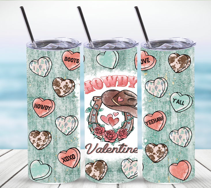 Howdy Valentine | Skinny Tumbler