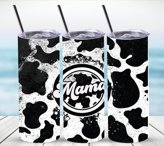 Cow Print Mama | Skinny Tumbler