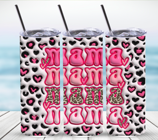 Mama with Hearts | Skinny Tumbler