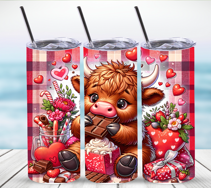 Valentine Calf with Chocolate | Skinny Tumbler