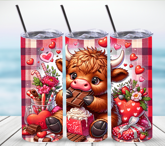 Valentine Calf with Chocolate | Skinny Tumbler