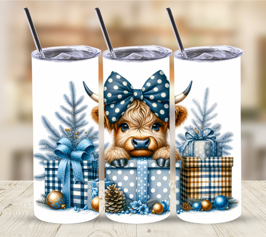 Holiday Calf with Presents | Skinny Tumbler