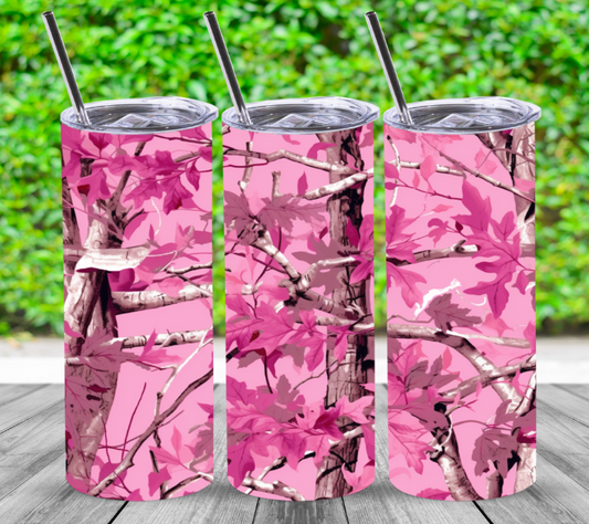 Pink Camo | Skinny Tumbler