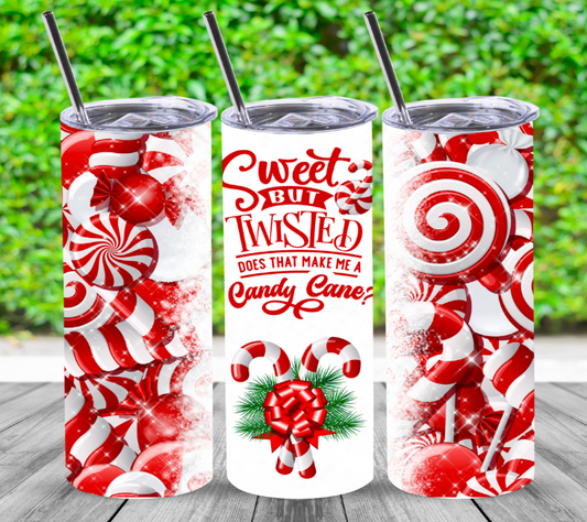 Twisted Candy Cane | Skinny Tumbler