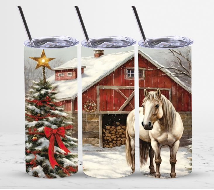 Christmas Horse | Skinny Tumbler