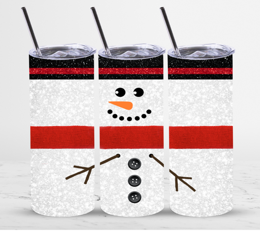 Sparkly Snowman | Skinny Tumbler